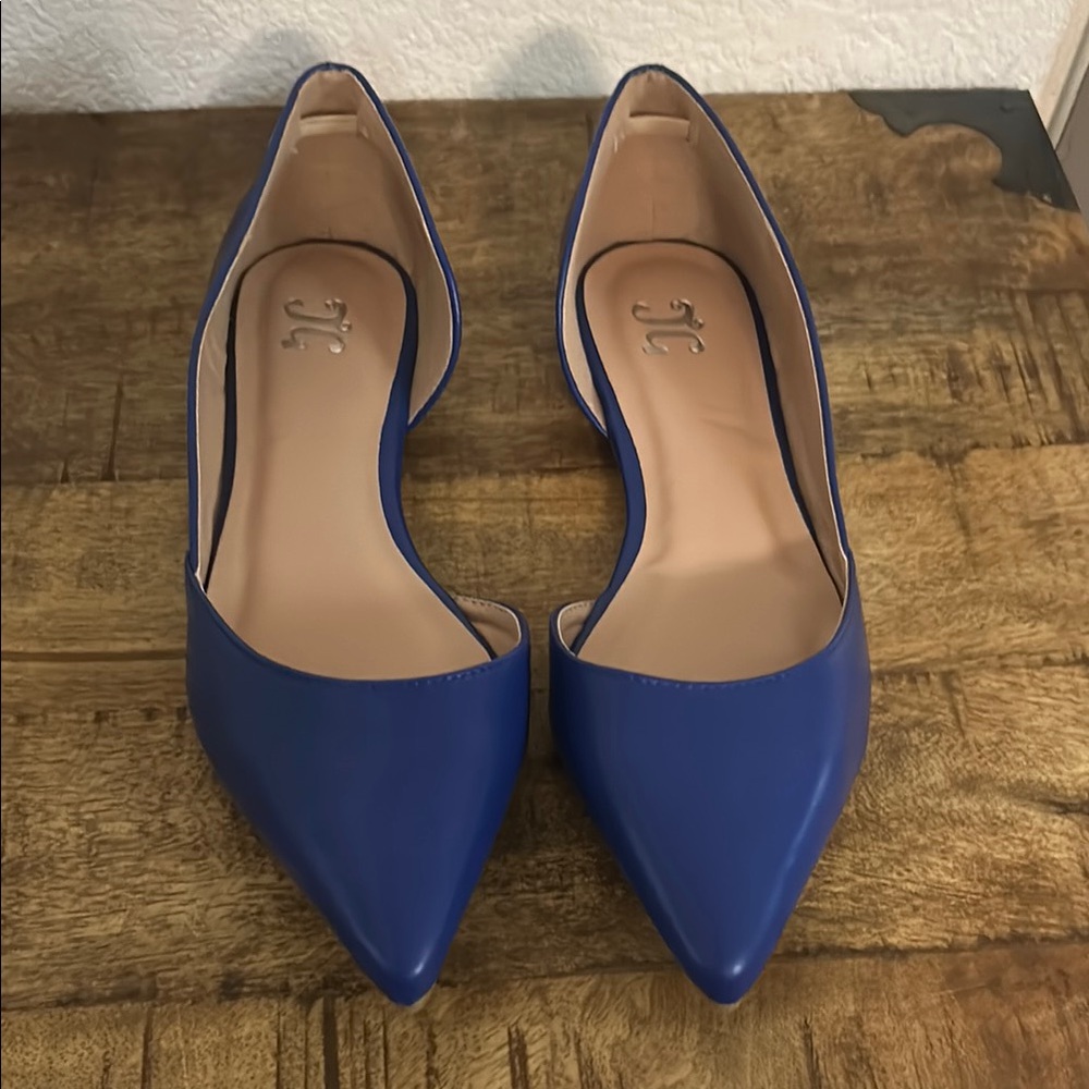 Royal Blue Pointed Toe Flats